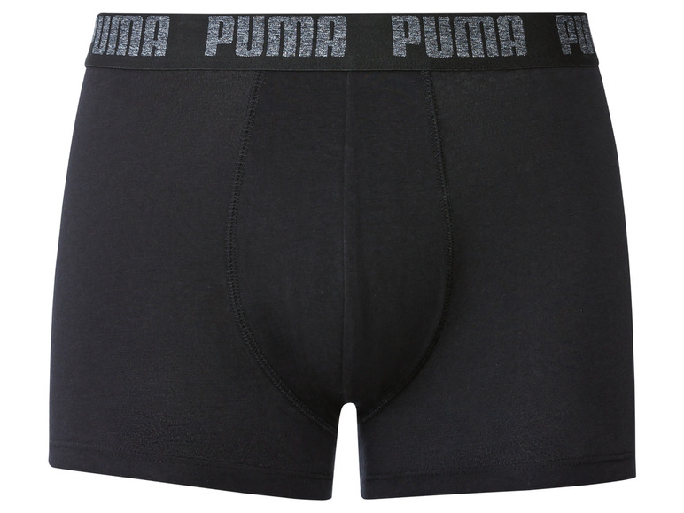 Čierne boxerky Puma s šedým logom.