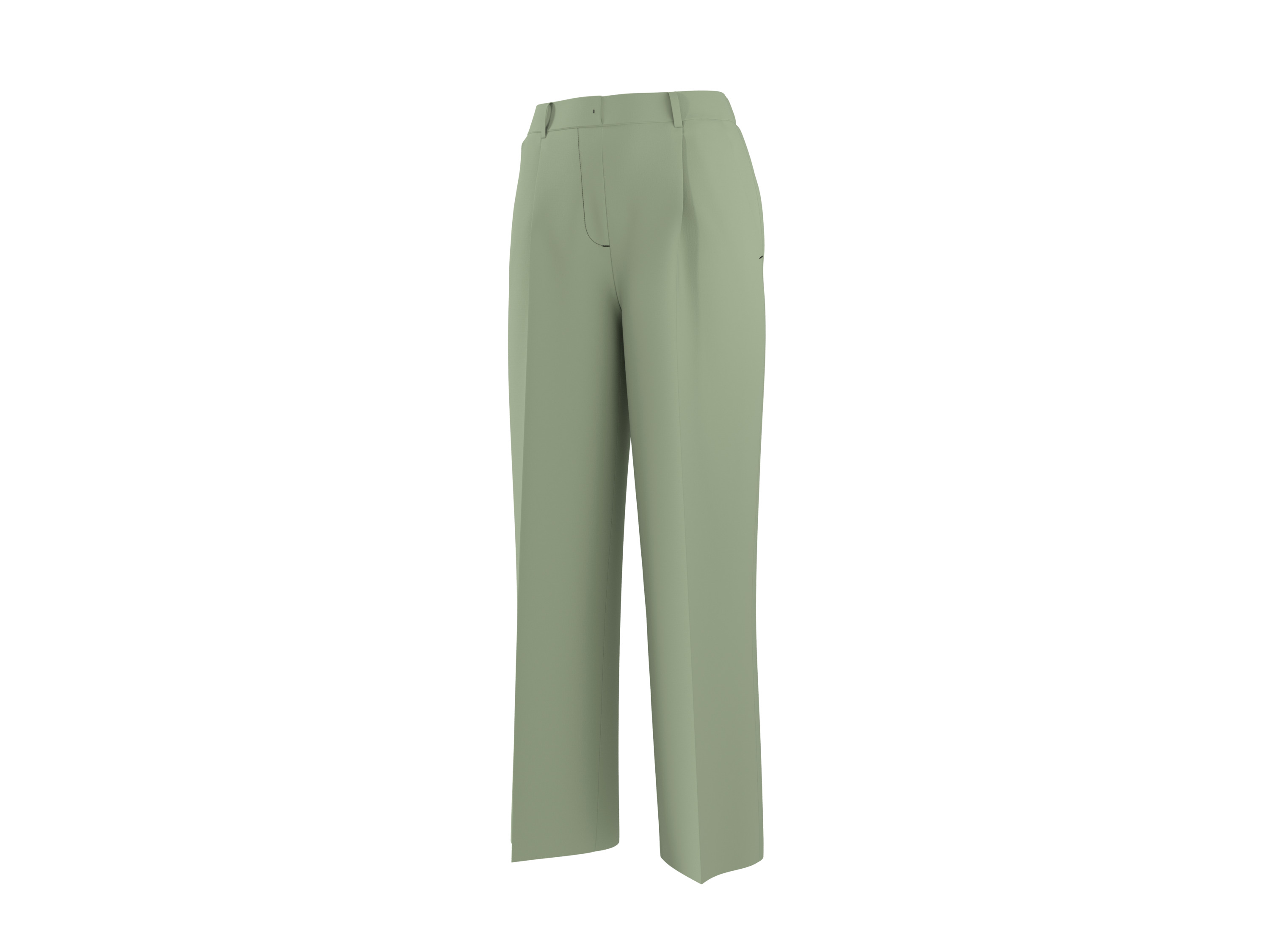 esmara® Dámske nohavice „Wide-Leg“ (zelená, L)
