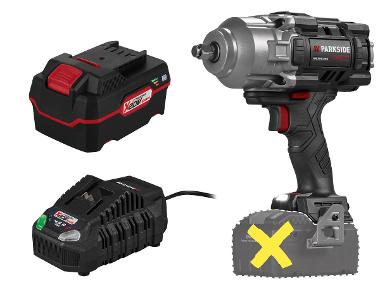 PARKSIDE PERFORMANCE® Aku rázový uťahovák 20 V PASSP 20-Li C4 + Akumulátor 20 V/4 Ah + Rýchlonabíjačka 20 V/4,5 A