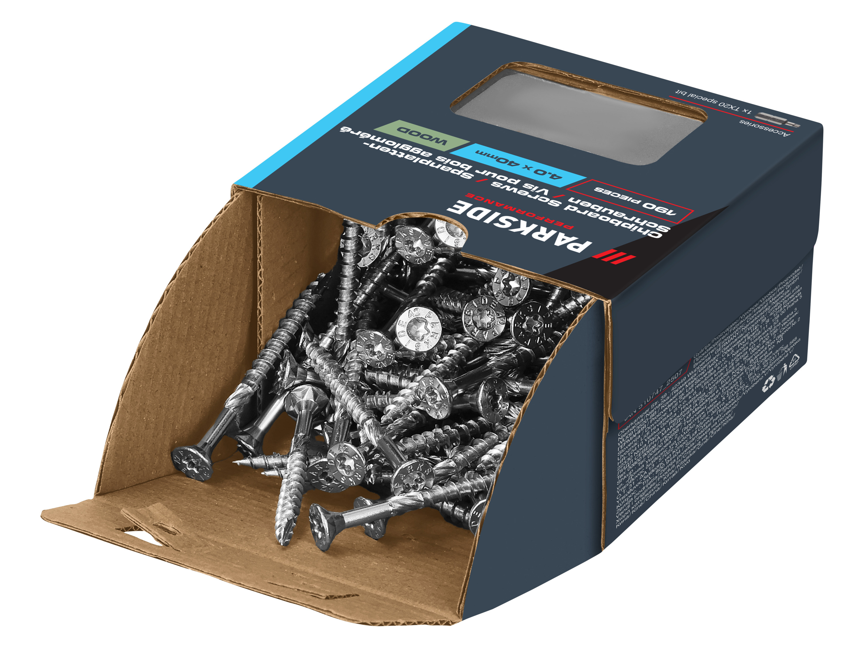 PARKSIDE PERFORMANCE® Skrutky do drevotriesky (4,0 x 40 mm, TG)