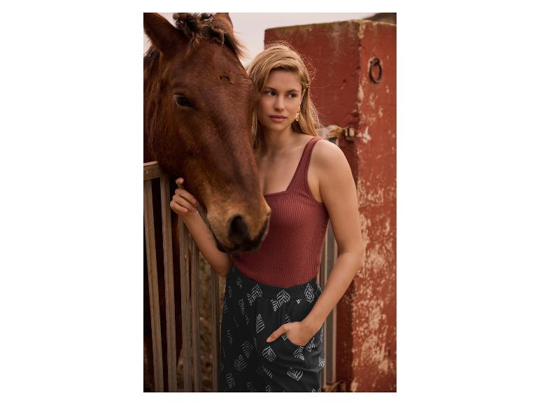 Esmara® Dámske nohavice „Wide Leg“ (vzor/čierna, 40)