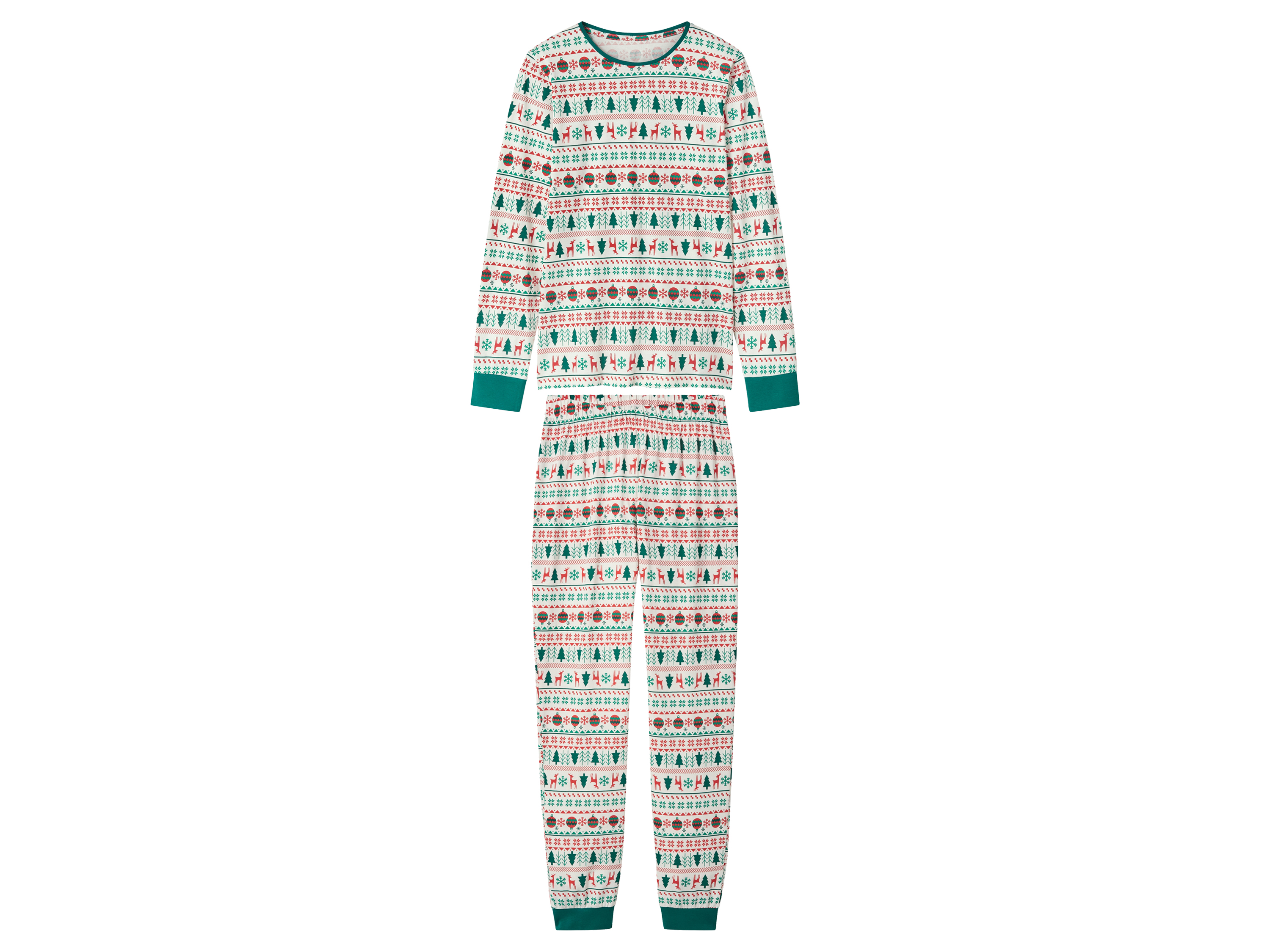 esmara® Dámske vianočné pyžamo (biela, XS (32/34))