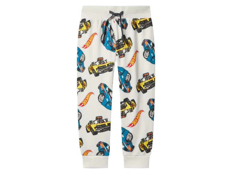 Detské krémové tepláky s potlačou Hot Wheels