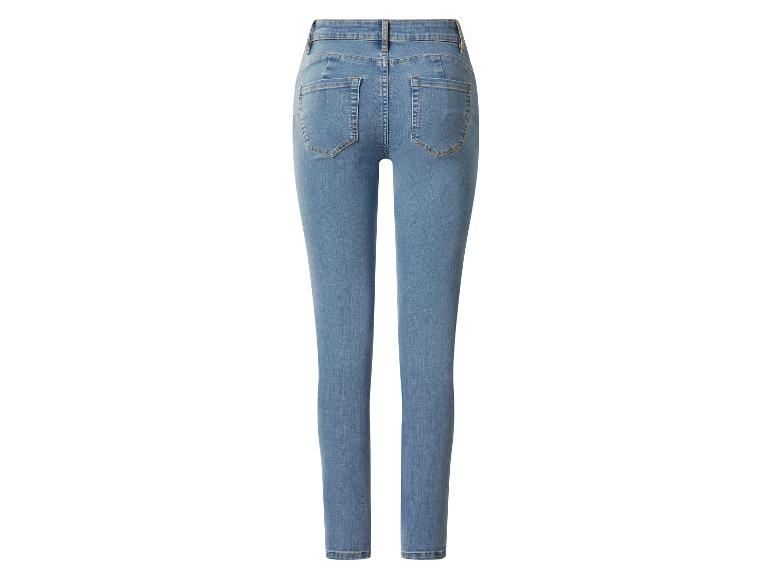 Svetlomodré dámske skinny džínsy, zadný pohľad