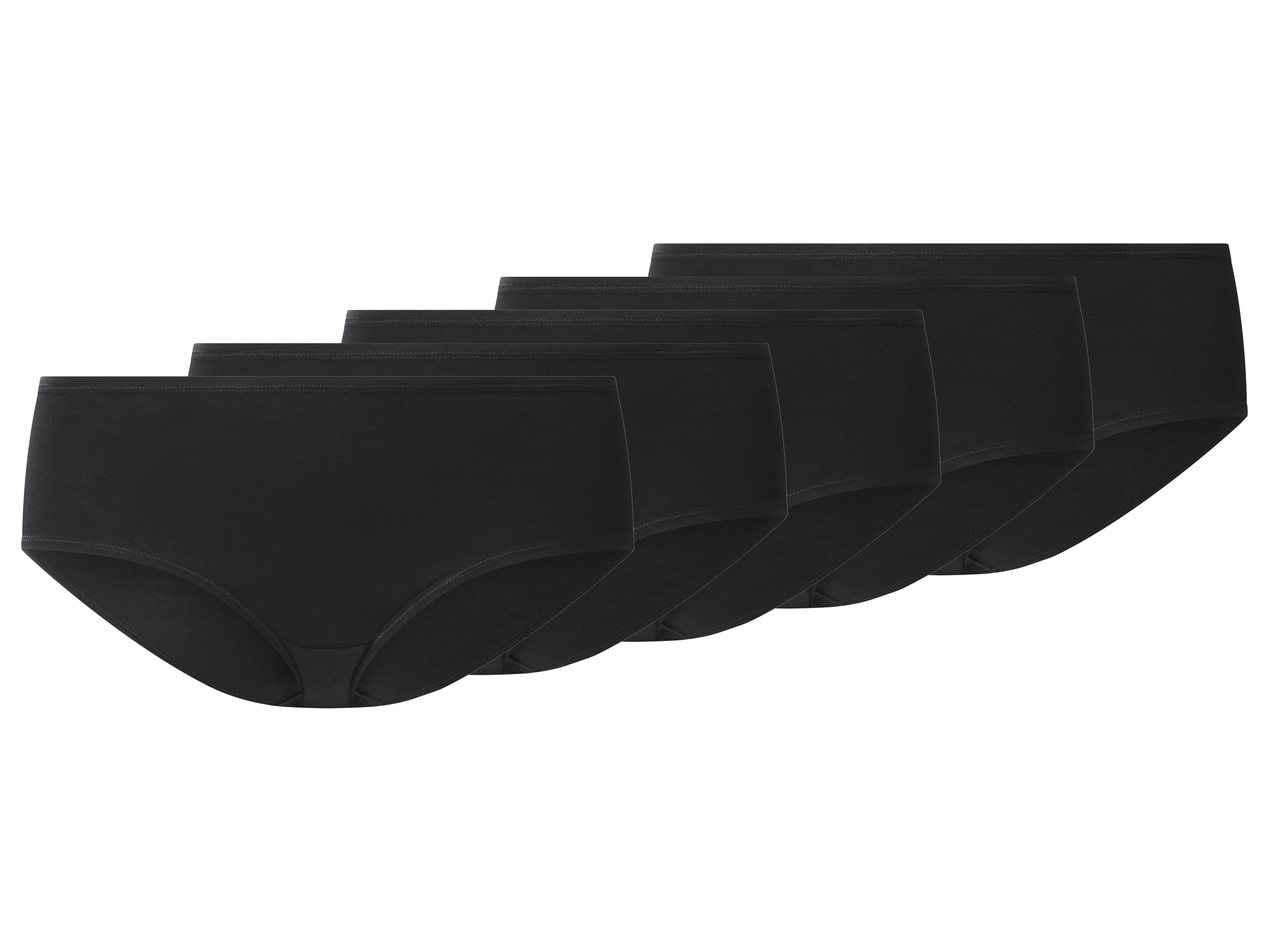esmara® Dámske bedrové nohavičky XXL, 5 kusov (čierna, 3XL (56/58))