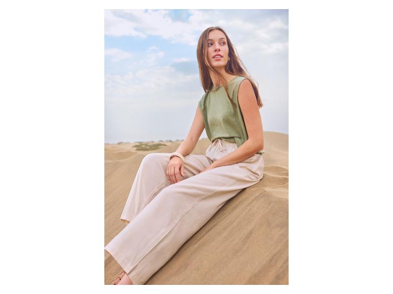 esmara® Dámske nohavice Wide Leg s ľanom Premium