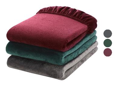 LIVARNO® Plyšová napínacia plachta, 140 – 160 x 200 x 25 cm