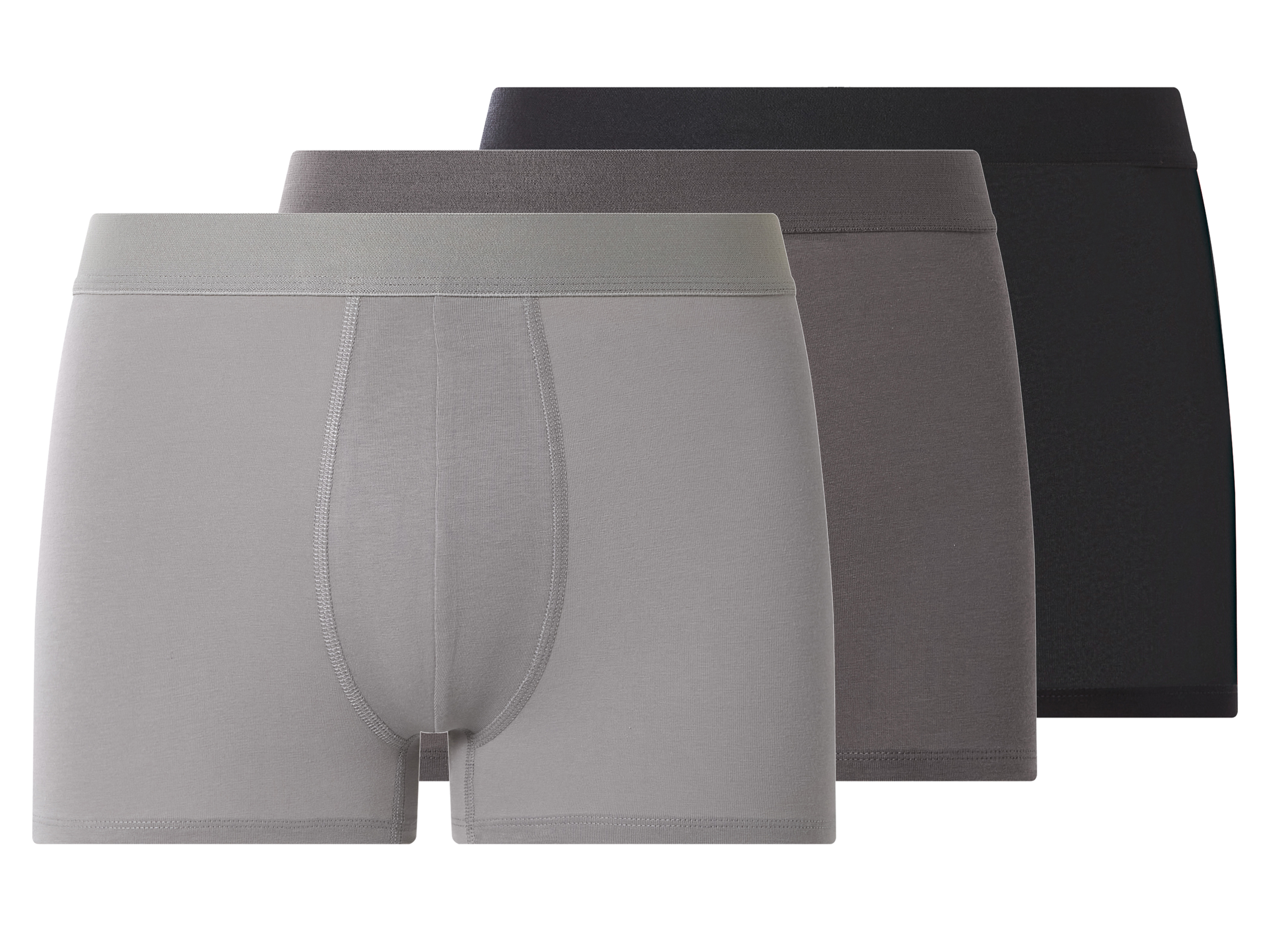 esmara Men Pánske boxerky, 3 kusy (čierna/sivá, 6/L)