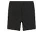 Jednofarebné čierne šortky vhodné na šport alebo voľný čas.
