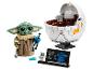 Súprava LEGO Star Wars Grogu a jeho vznášadlo, s informačnou tabuľkou.