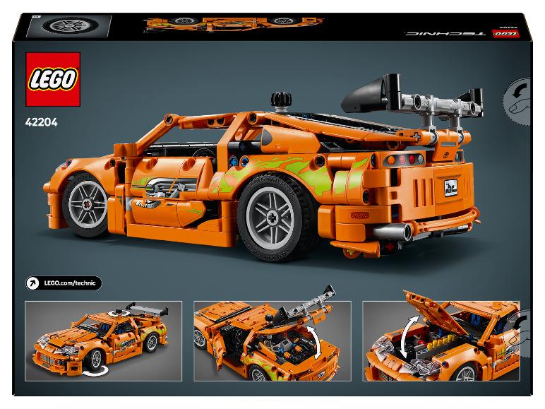 LEGO Technic 42204 krabica s oranžovým autom Fast & Furious.