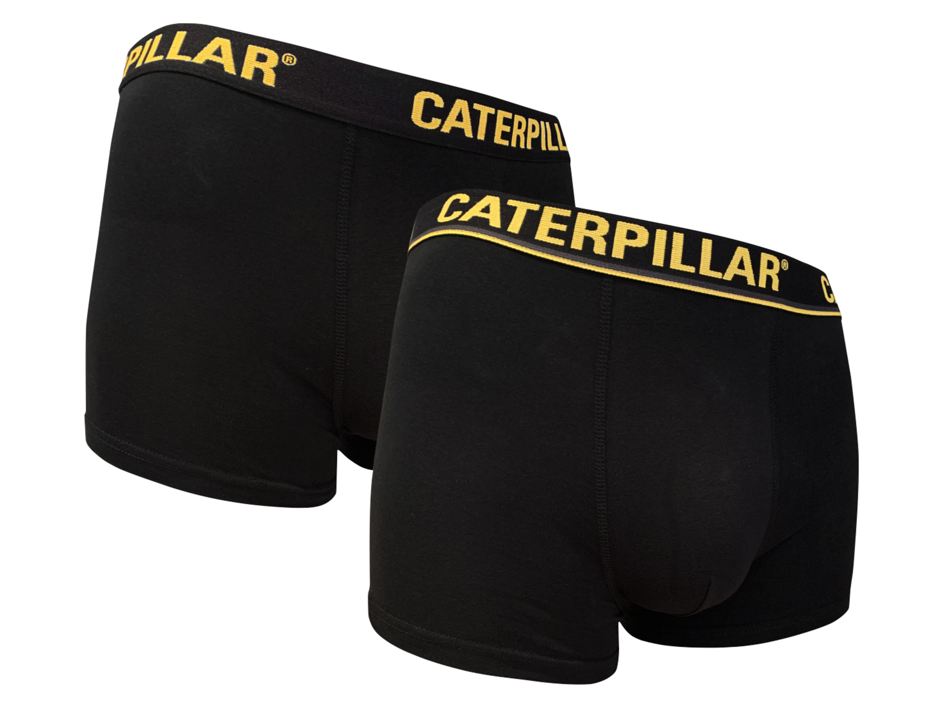 Caterpillar Pánske boxerky, 2 kusy (čierna/žltá, L)