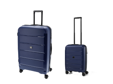 ESMARA® Cestovný kufor, 90 l + Príručný kufor, 30 l, modrý