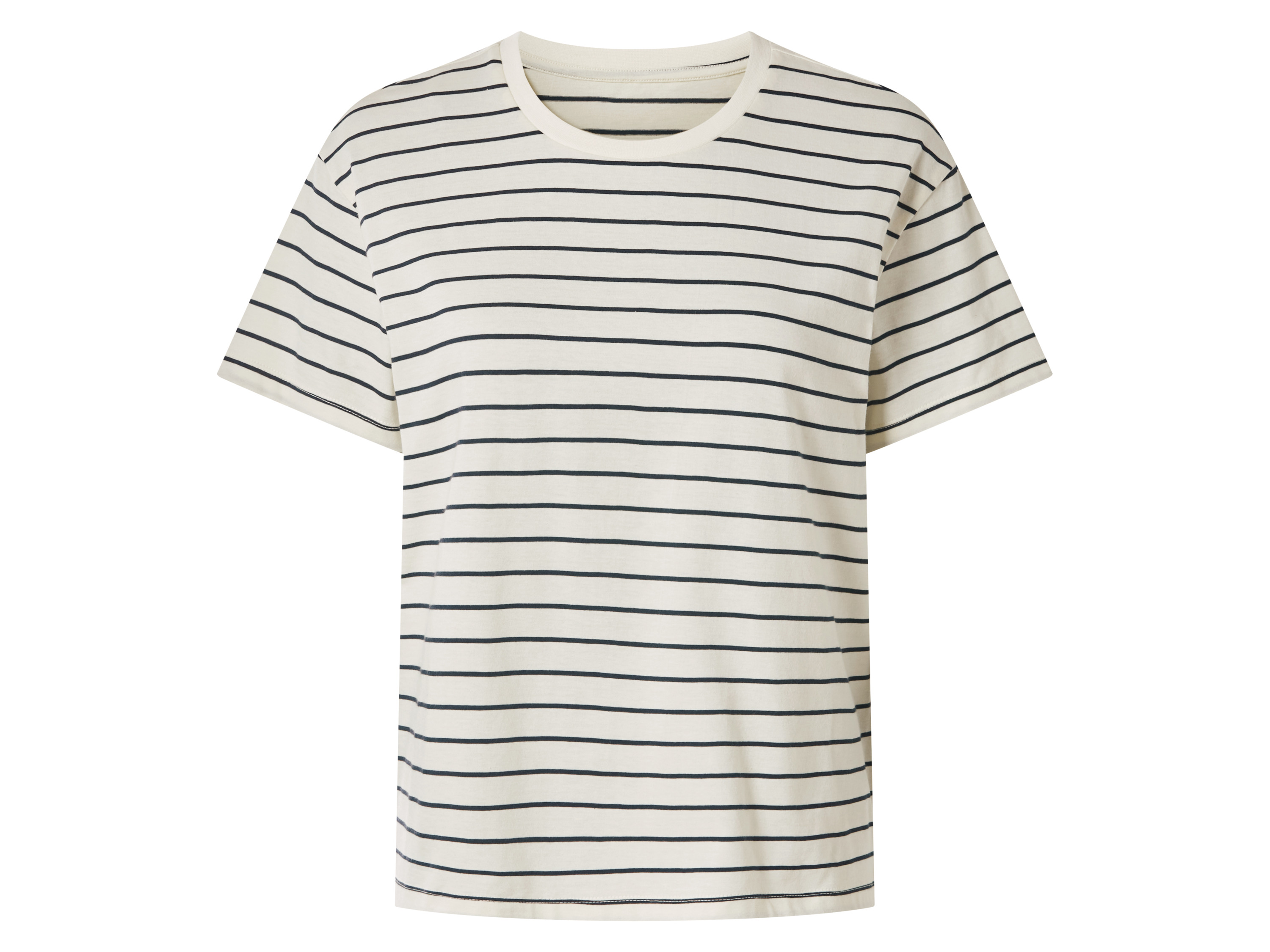 esmara® Dámske tričko (biela/navy modrá, L (44/46))