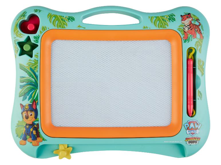 Tabuľka na kreslenie Paw Patrol Jungle Pups s perom a tvarmi.