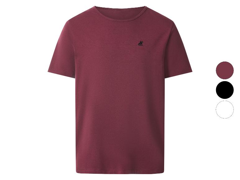 Bordové tričko s krátkym rukávom a malým logom koňa