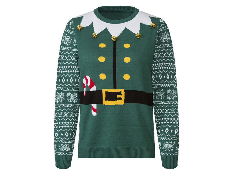 esmara Dámsky vianočný pulóver (XS (32/34), zelená)