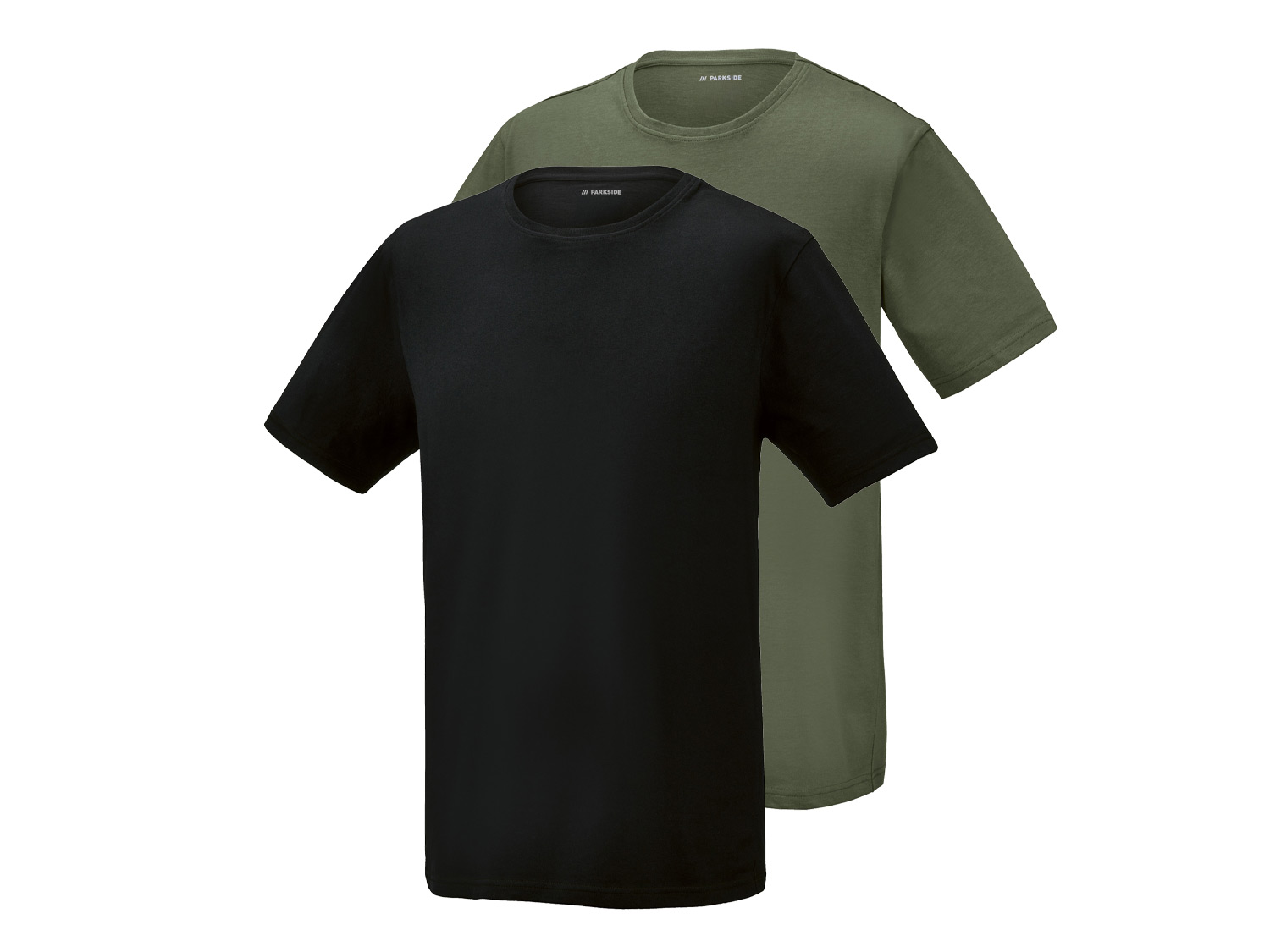 PARKSIDE® Pánske tričká, 2 kusy (čierna/zelená, L (52/54))