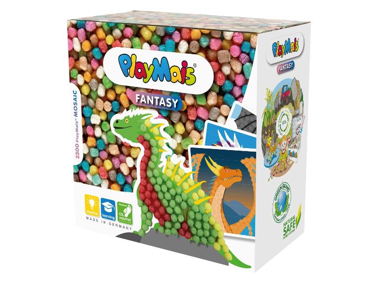 Sada PlayMais Fantasy Mosaic s farebnými kukuričnými guličkami.