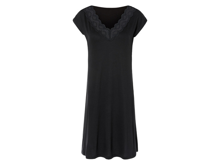 esmara® Dámska nočná košeľa (L (44/46), čierna)