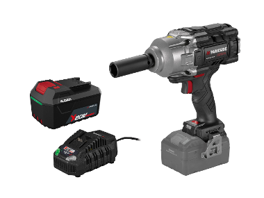 PARKSIDE® Aku rázový uťahovák 20 V PASSP 20-Li C4 + Rýchlonabíjačka akumulátora 20 V/4,5 A + Akumulátor 20 V/4 Ah