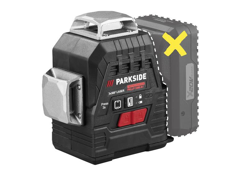 Parkside 360° laser s batériou.