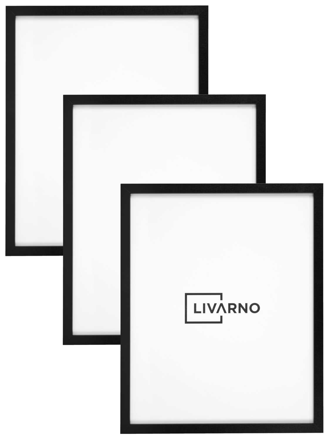 LIVARNO Fotorámik, 40 x 50 cm, 3 kusy (3 kusy, čierna)
