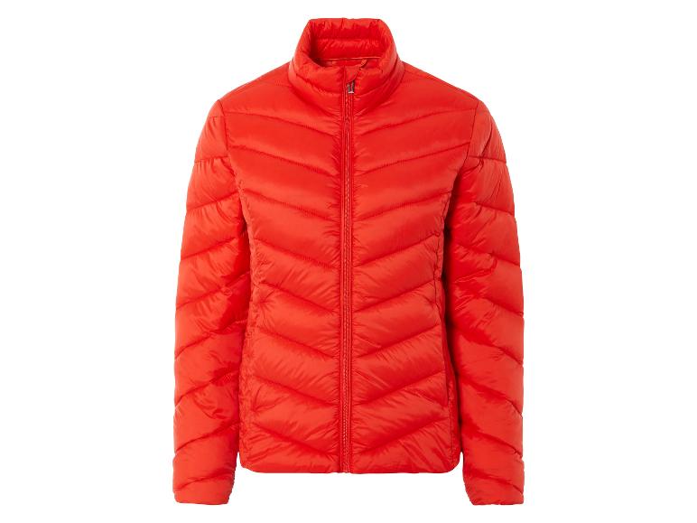 Červená prešívaná bunda na zips.