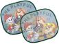 Autoslnečné clony Paw Patrol s Marshallom, Skye, Chaseom a Rubbleom, s textom „THE PLAYFUL“