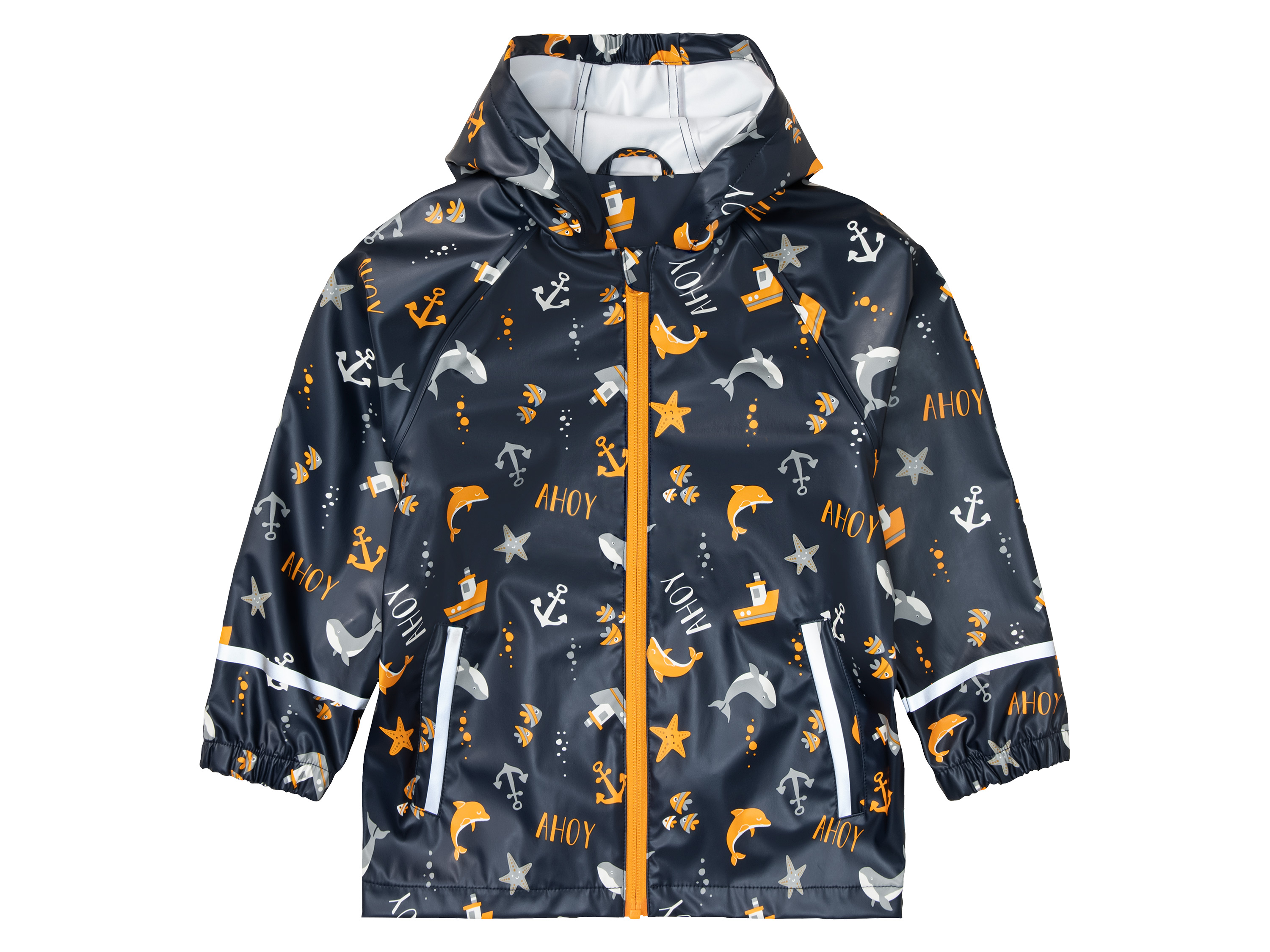 lupilu® Chlapčenská nepremokavá bunda (navy modrá/vzor, 86/92)