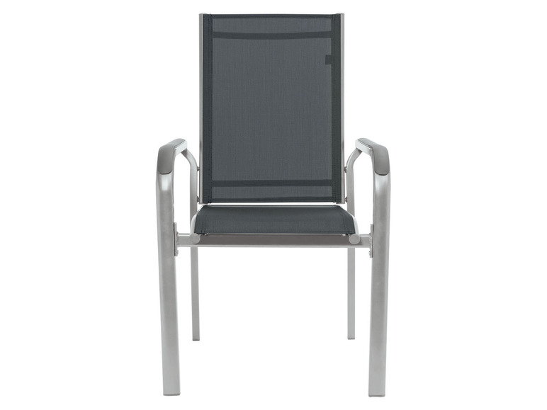 Prejsť na zobrazenie na celú obrazovku: LIVARNO home Stohovateľná hliníková stolička Houston, strieborná/sivá – obrázok 2