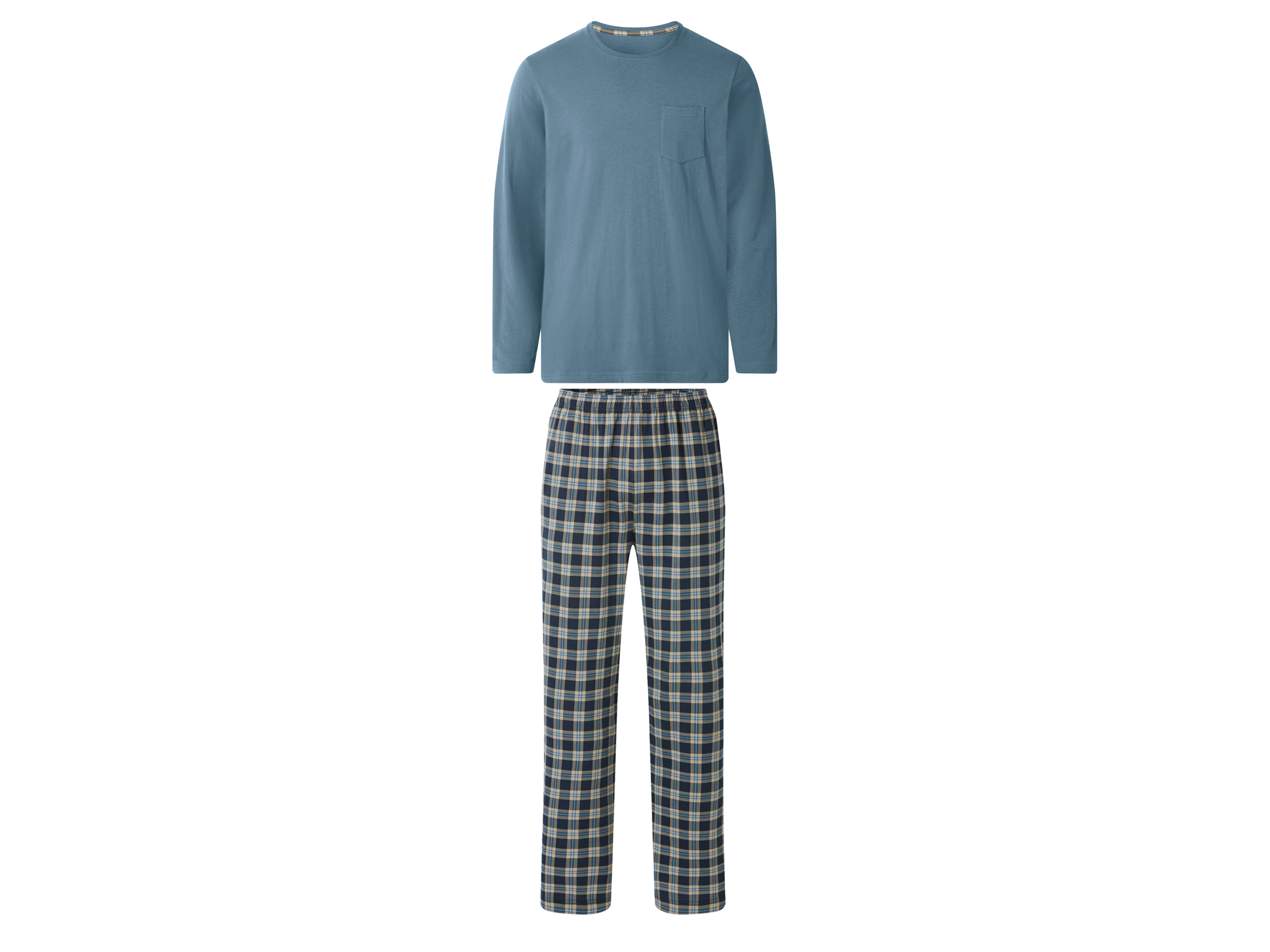 esmara Men Pánske pyžamo (káro/modrá, XL (56/58))