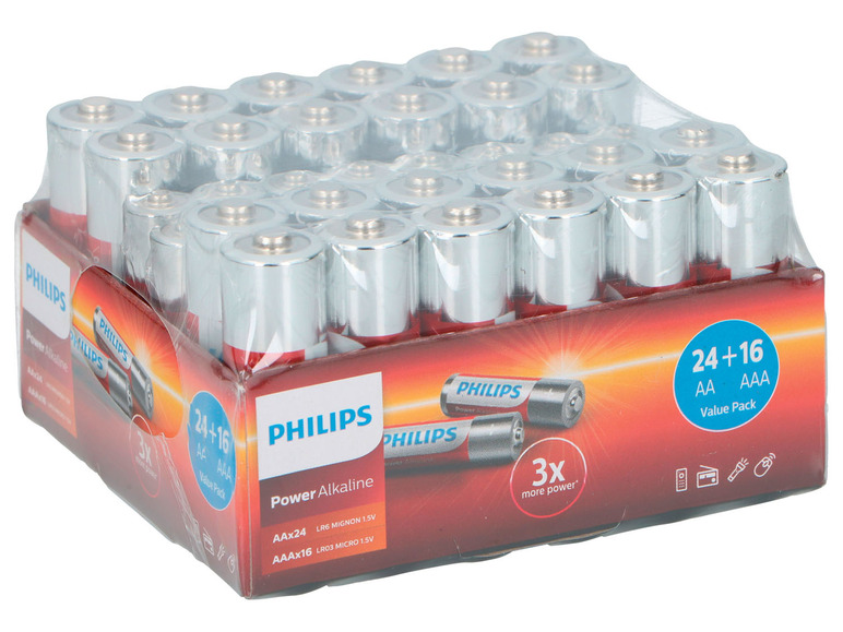 Prejsť na zobrazenie na celú obrazovku: PHILIPS Power alkalické batérie, 24 + 16 kusov – obrázok 2