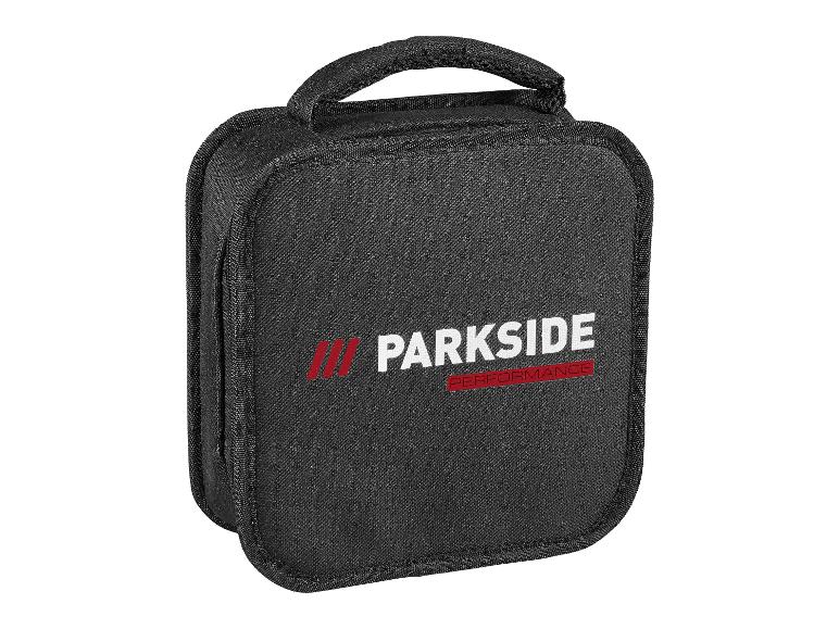 Čierna taška na náradie Parkside Performance s rúčkou.