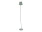 Moderná stojacia lampa svetlozelenej farby.