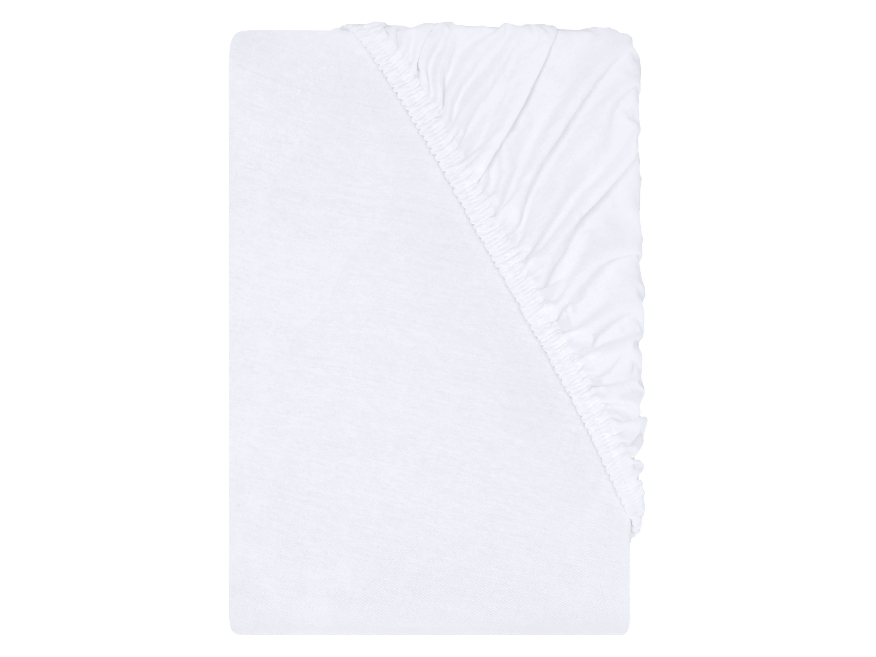 LIVARNO® Napínacia džersejová plachta, 90-100 x 200 cm (biela)