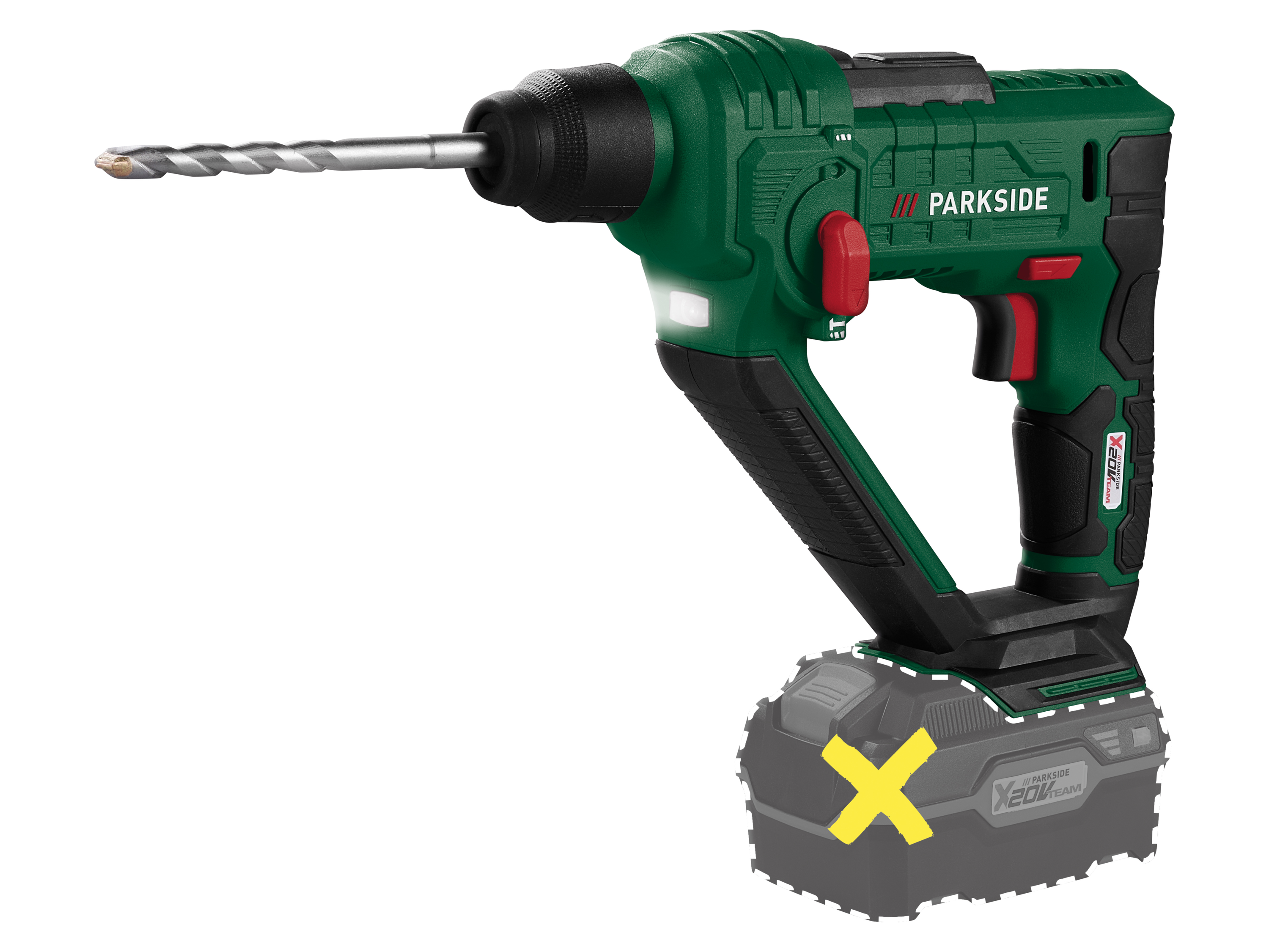 PARKSIDE® Aku vŕtacie kladivo PABH 20-Li D4 – bez akumulátora