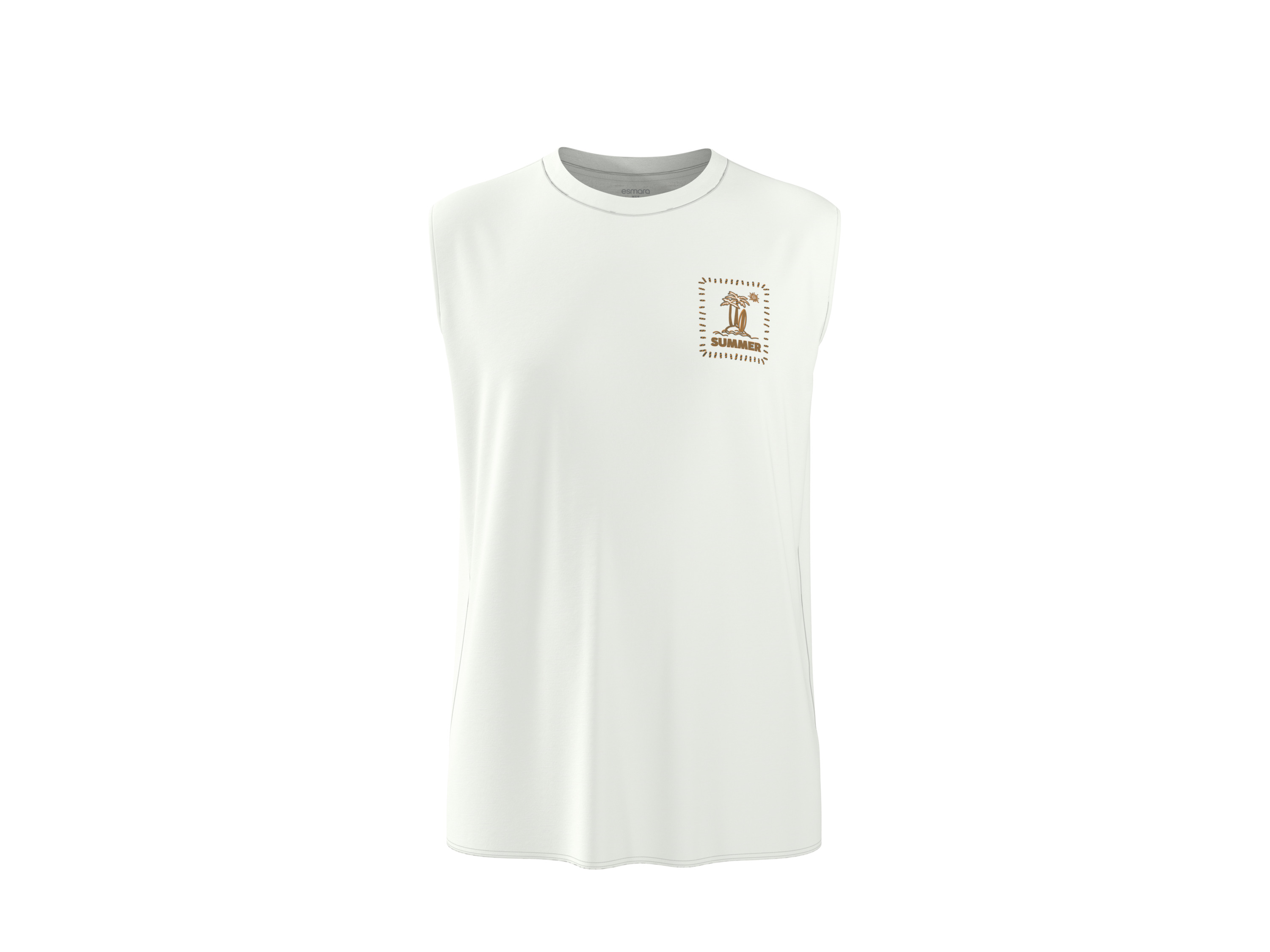 ESMARA® Pánsky top (biela, S (44/46))