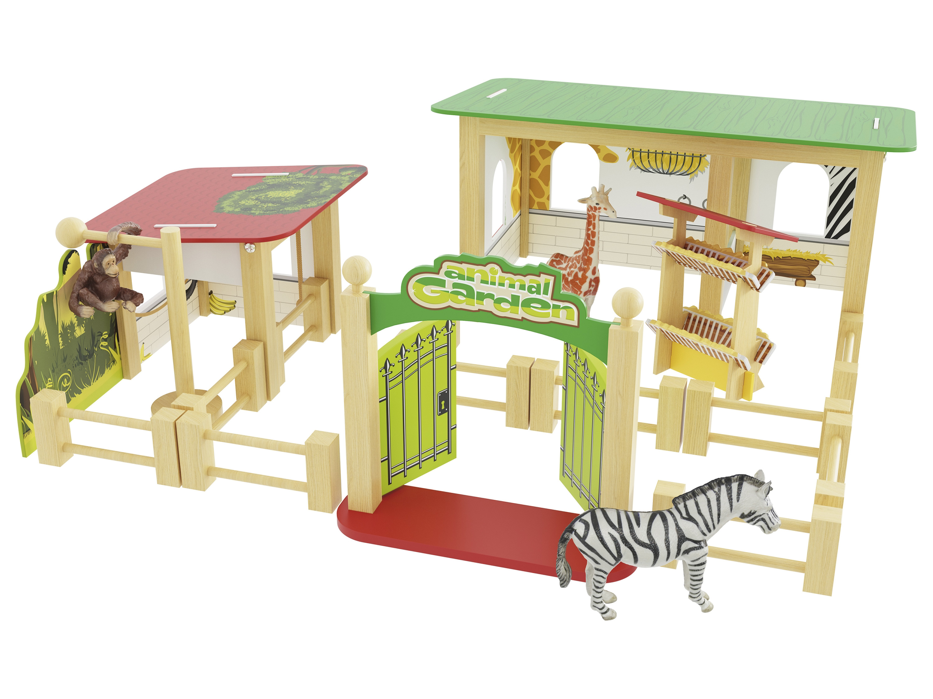 Playtive Drevený sedliacky dvor/zoo/strom pre lesné víly (zoo)