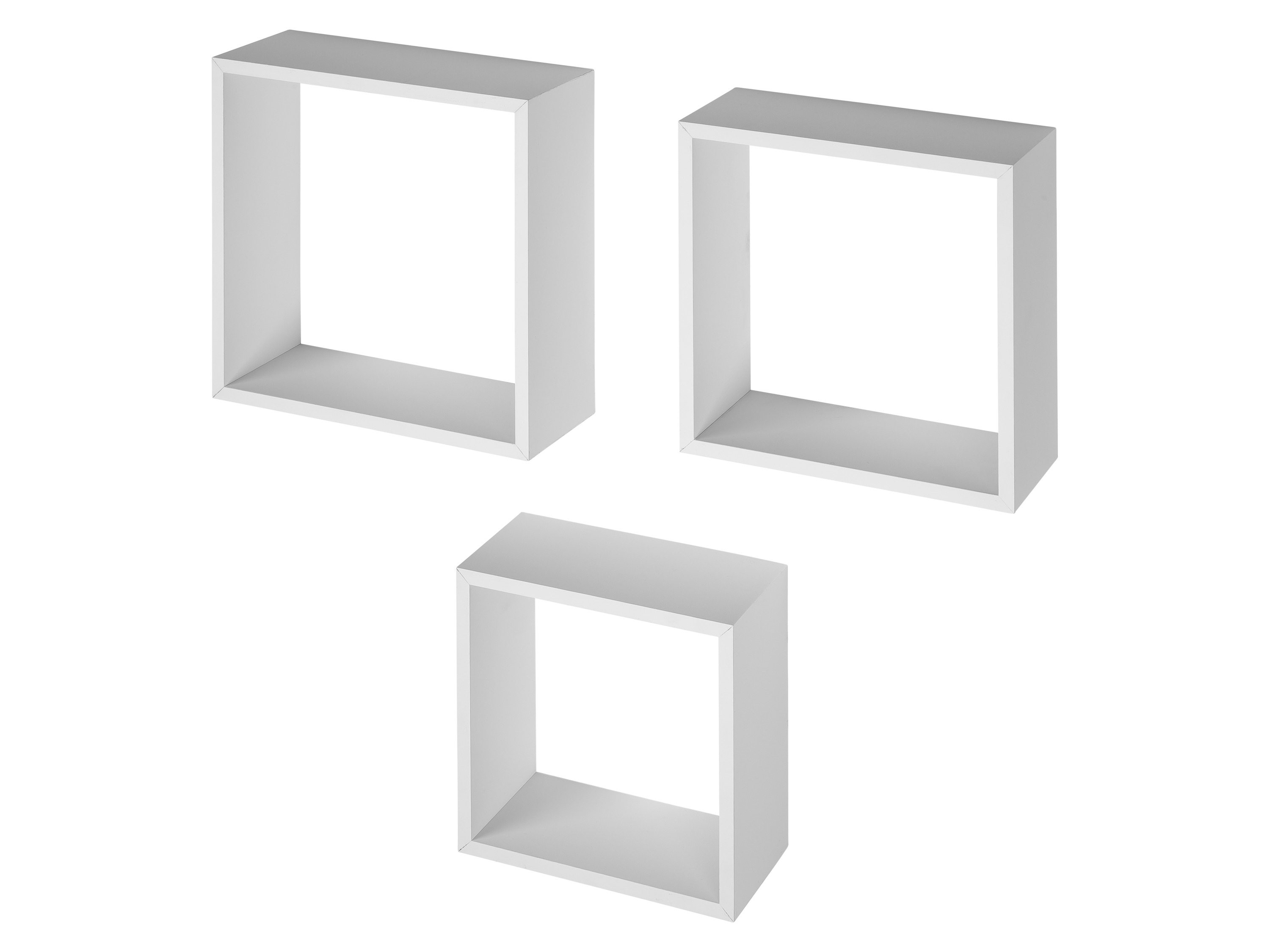 LIVARNO® Súprava regálových kociek, 3-dielna, 30 x 30 cm (3 regálové kocky, 30 x 30 cm, biela)