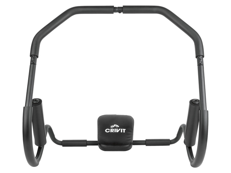 Čierny fitness stroj na cvičenie brušných svalov od Crivit.