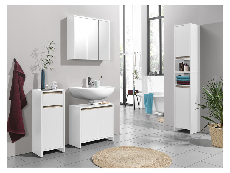 Prejsť na zobrazenie na celú obrazovku: LIVARNO home Kúpeľňová skrinka Oslo, 32 x 80 x 28 cm, biela – obrázok 3