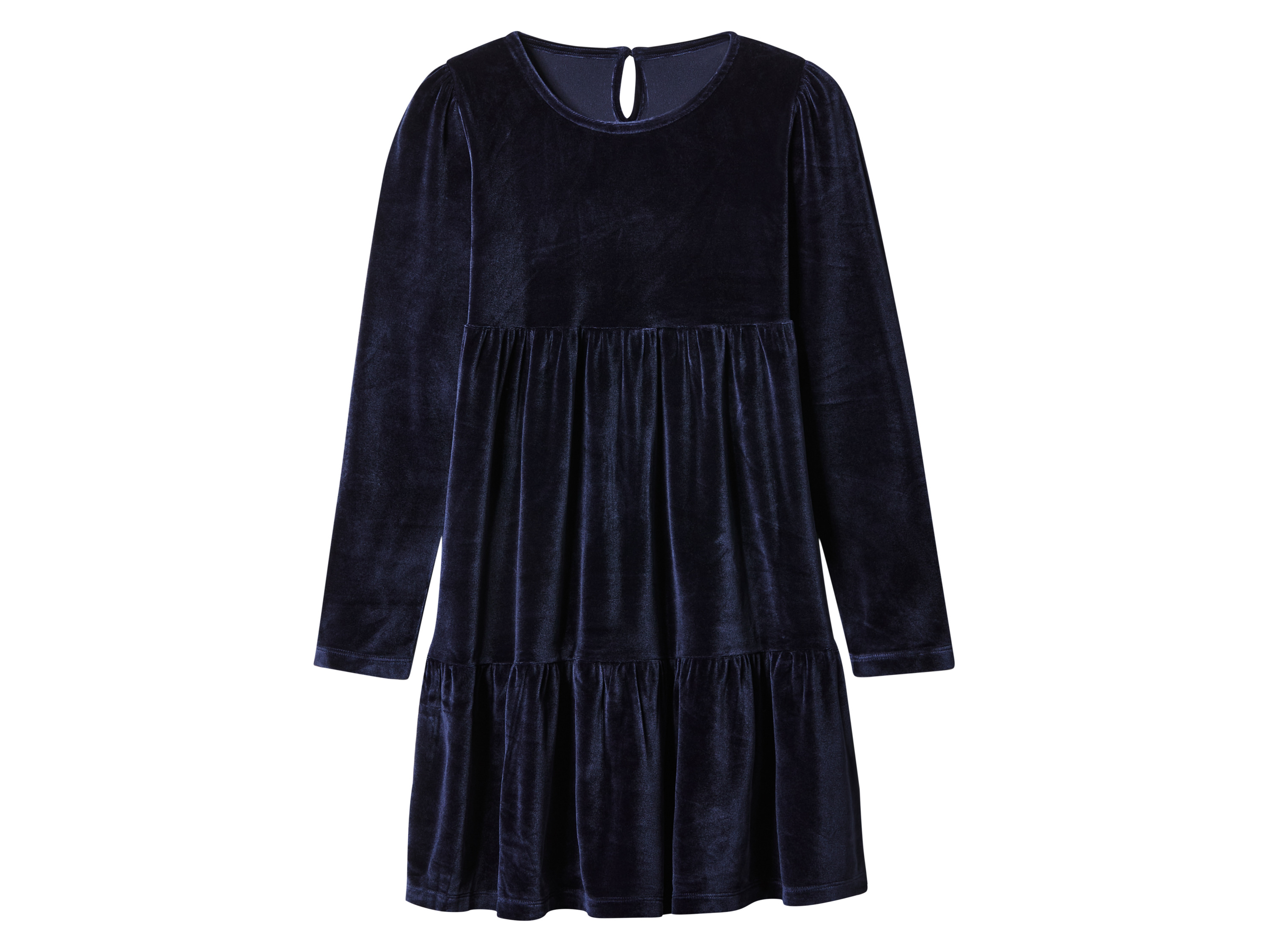 esmara® Dievčenské velúrové šaty (navy modrá, 158/164)
