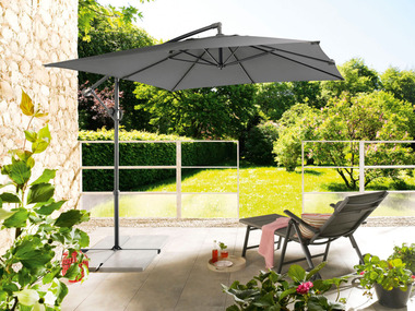 LIVARNO home Slnečník, 2,5 x 2,5 m, antracitový