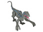 Hračka Velociraptor, sivá a modrá, inšpirovaná filmom Jurský svet.