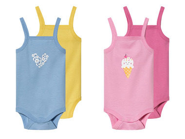 lupilu® Dievčenské body pre bábätká, 2 kusy