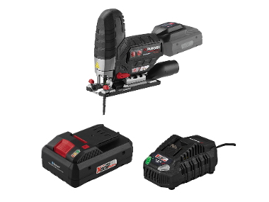 PARKSIDE PERFORMANCE® Aku priamočiara píla 20 V PSSPA 20-Li F4 + Smart akumulátor 20 V/4 Ah + Rýchlonabíjačka akumulátora 20 V/4,5 A
