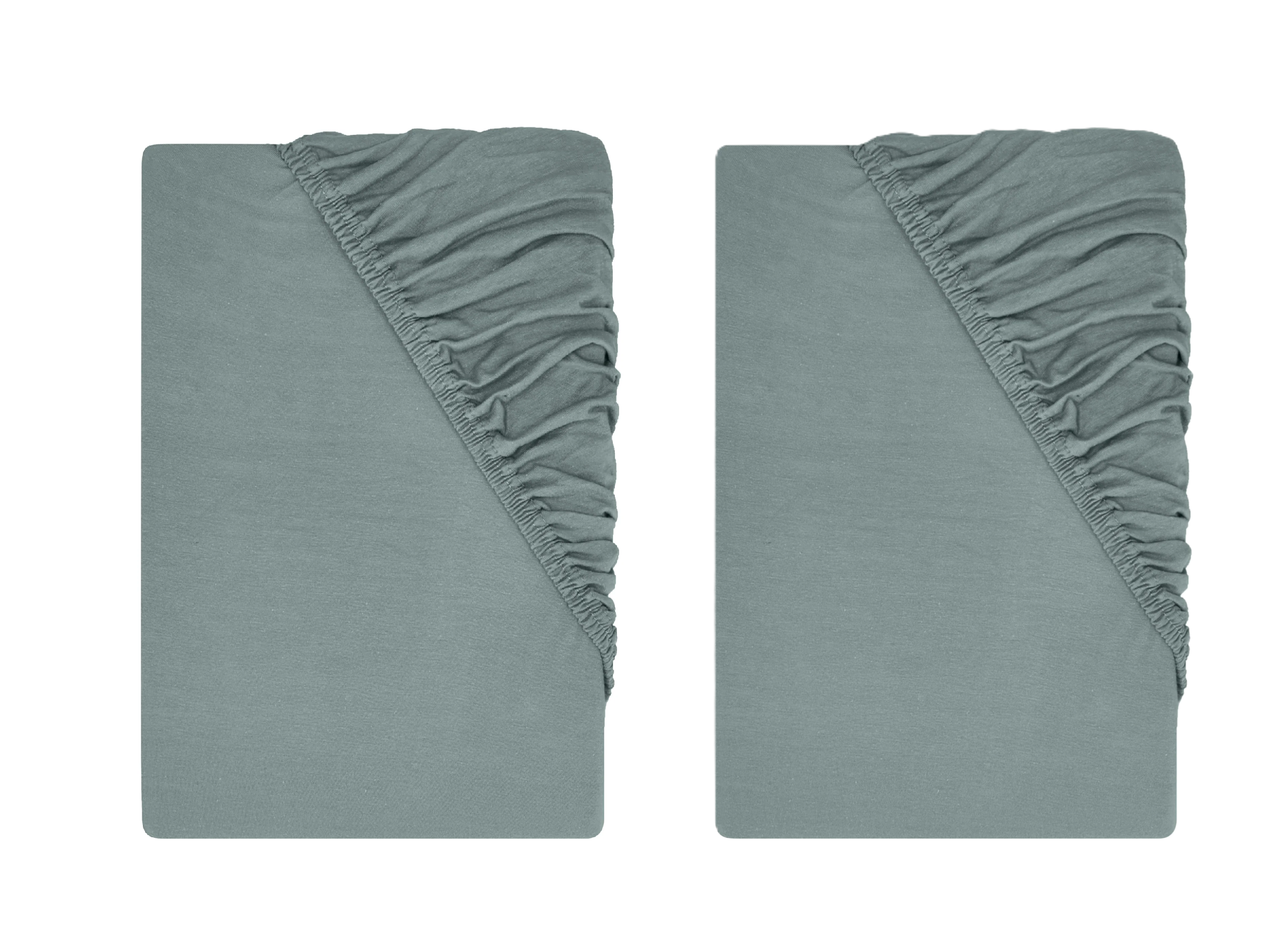 LIVARNO® Napínacia džersejová plachta, 90-100 x 200 cm, zelená, 2 kusy