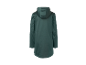 Tmavomodrá softshell bunda s kapucňou, pohľad zozadu.