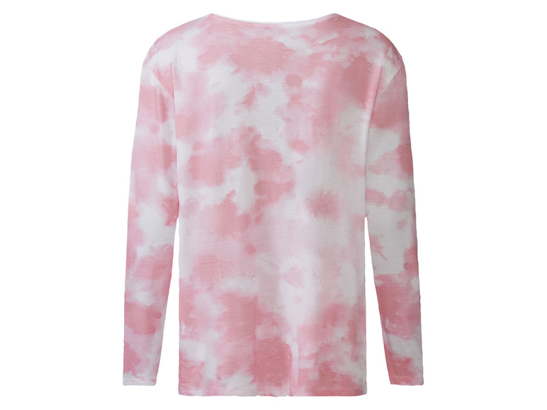 Ružový dlhý rukáv s potlačou tie-dye.